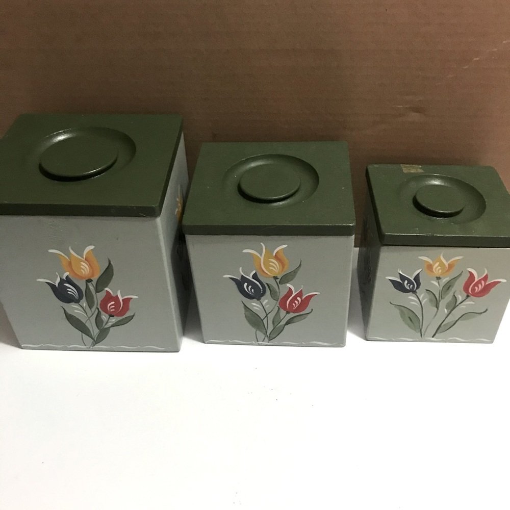 Wood Kitchen Canisters